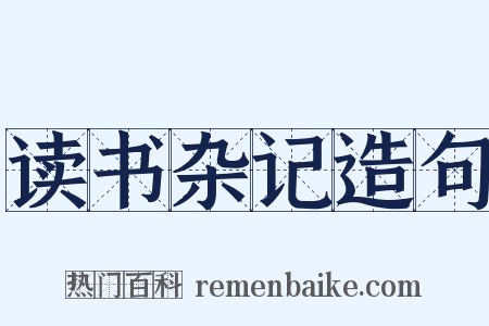 读书杂记造句是什么意思的图片